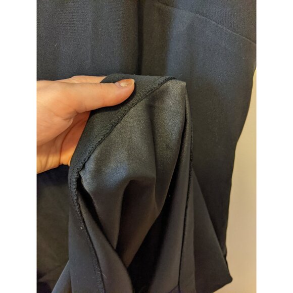 Vintage 90s Mario Serrani Black Sleeveless Midi Dress Classic Party Office Sz 14 - Picture 8 of 10